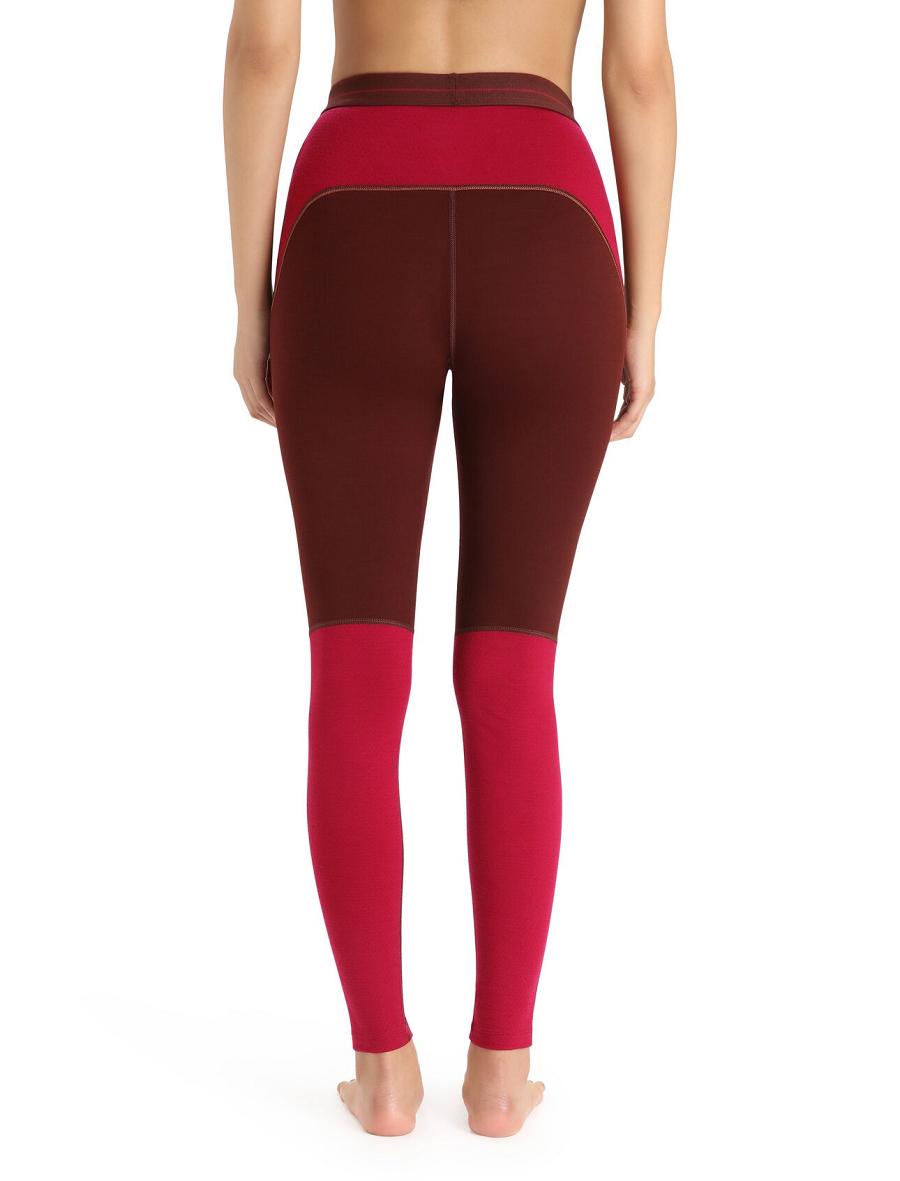 Legginsy Icebreaker Merino 260 ZoneKnit™ Damskie Różowe | PL 1401LISH